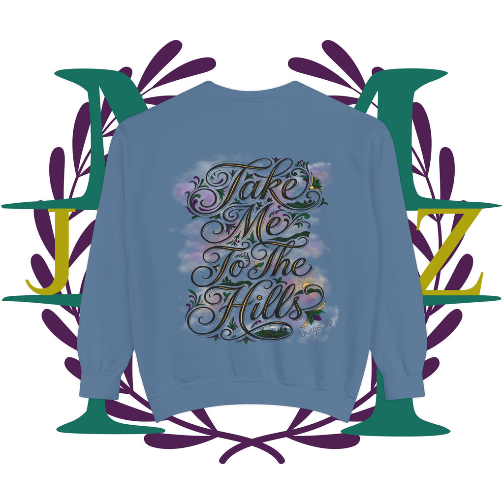 JVMEZ Collective | Sturgis Motorcycle Rally 2026 | "Take Me To The Hills" Crewneck Sweatshirt