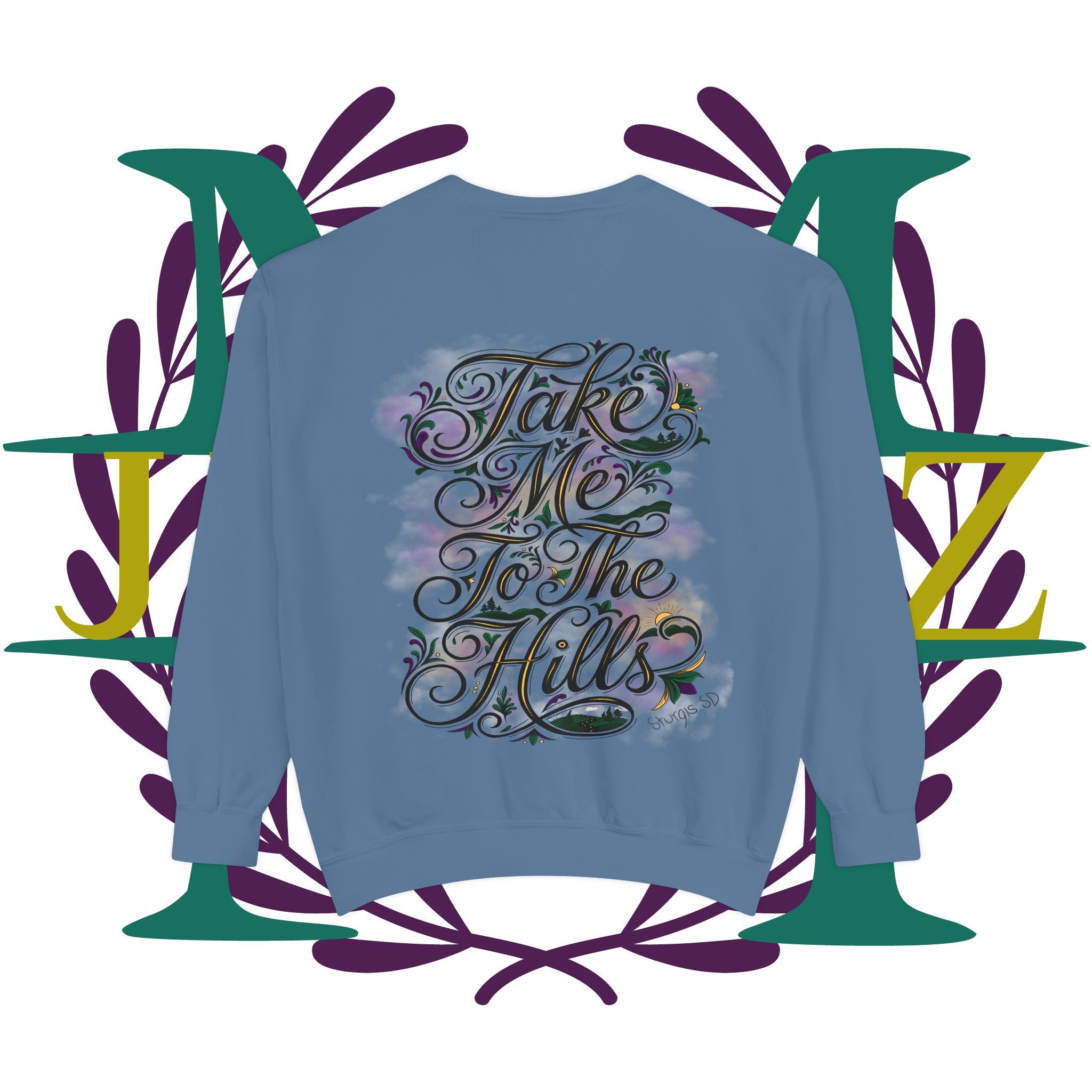 JVMEZ Collective | Sturgis Motorcycle Rally 2026 | "Take Me To The Hills" Crewneck Sweatshirt