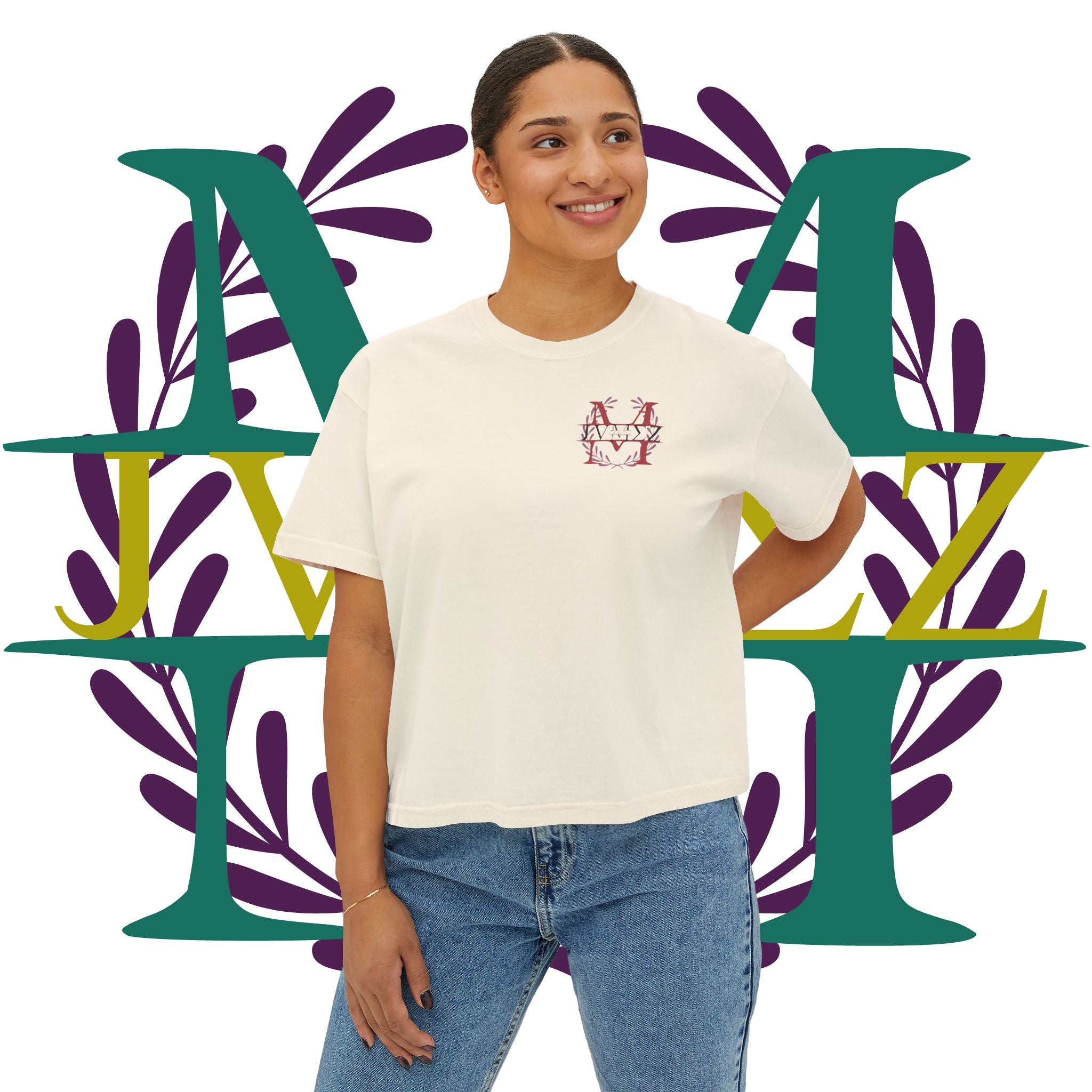 JVMEZ Collective | Easily Distracted By Music | Women's Boxy Tee