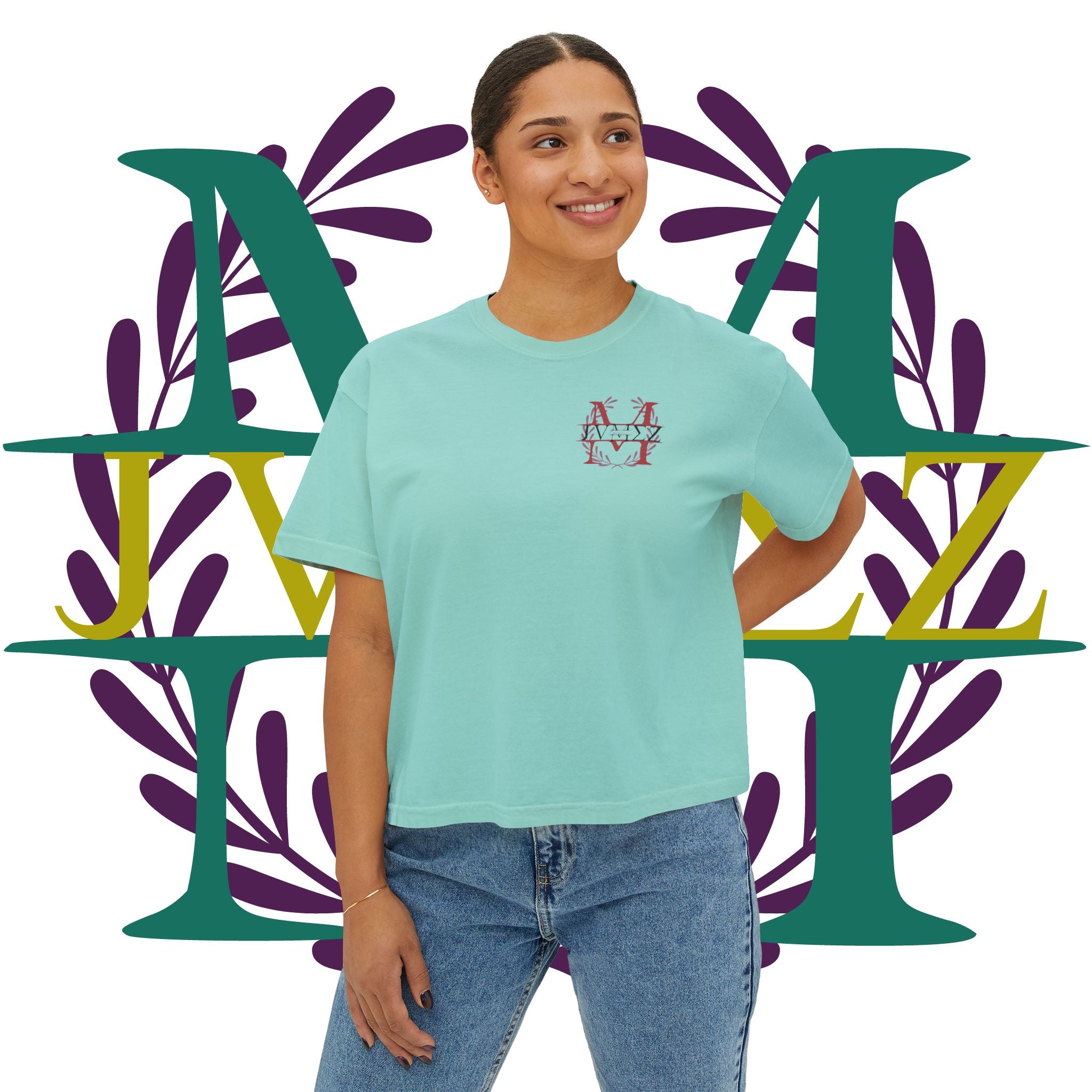 JVMEZ Collective | Easily Distracted By Music | Women's Boxy Tee