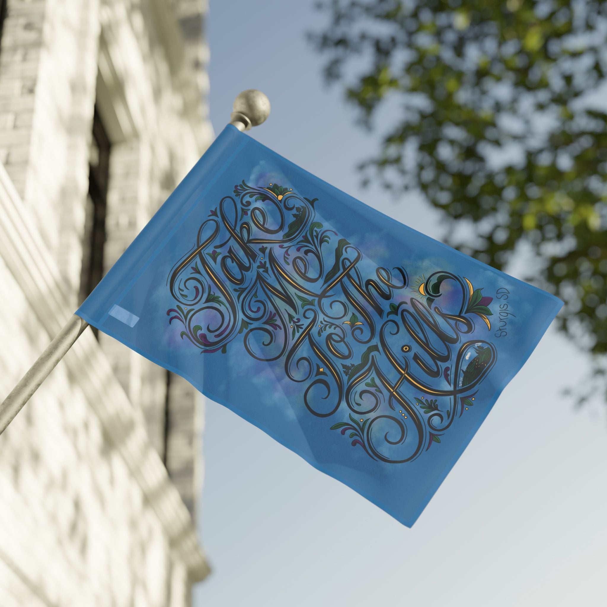 JVMEZ Collective | Sturgis Motorcycle Rally 2026 | "Take Me To The Hills" Flag