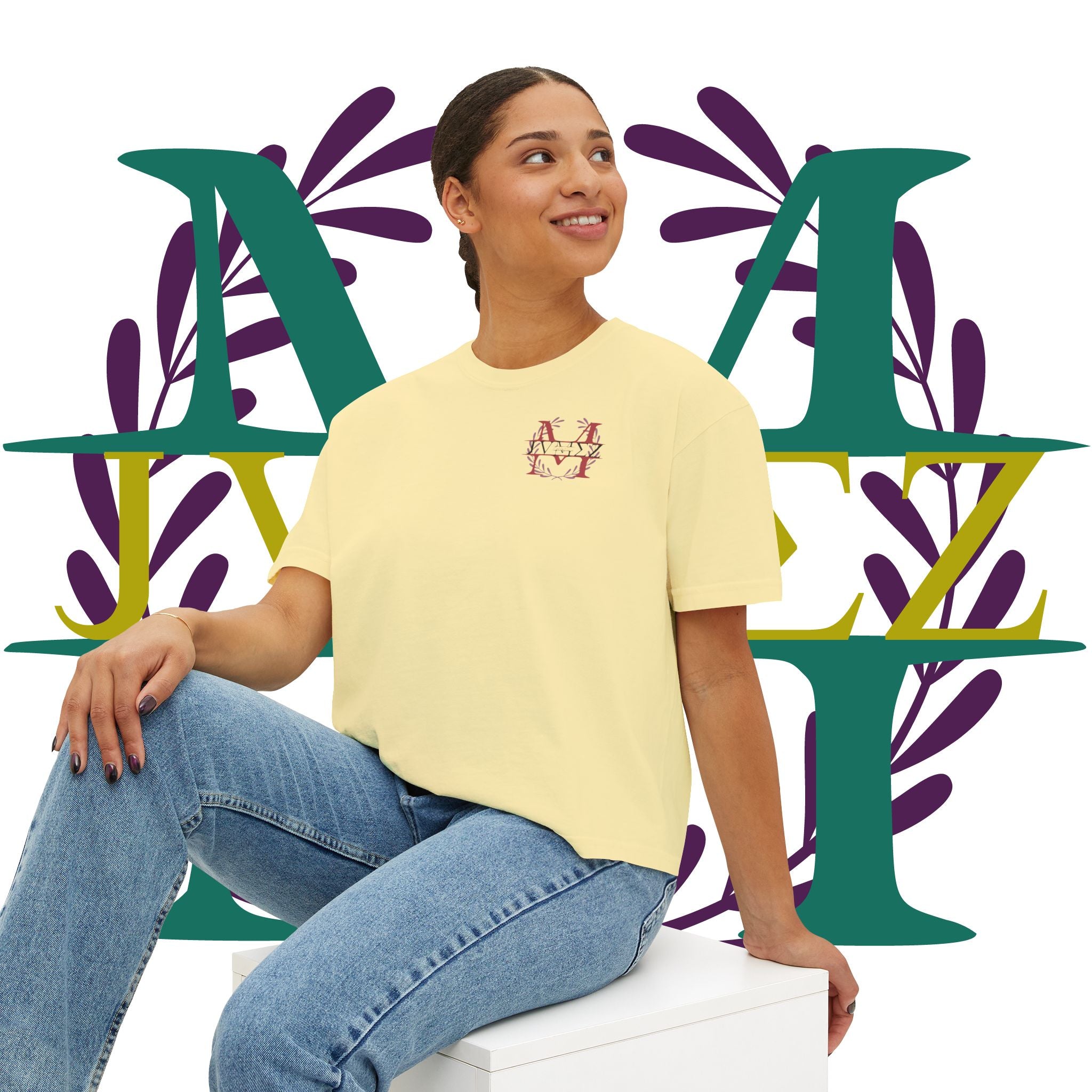 JVMEZ Collective | Easily Distracted By Music | Women's Boxy Tee