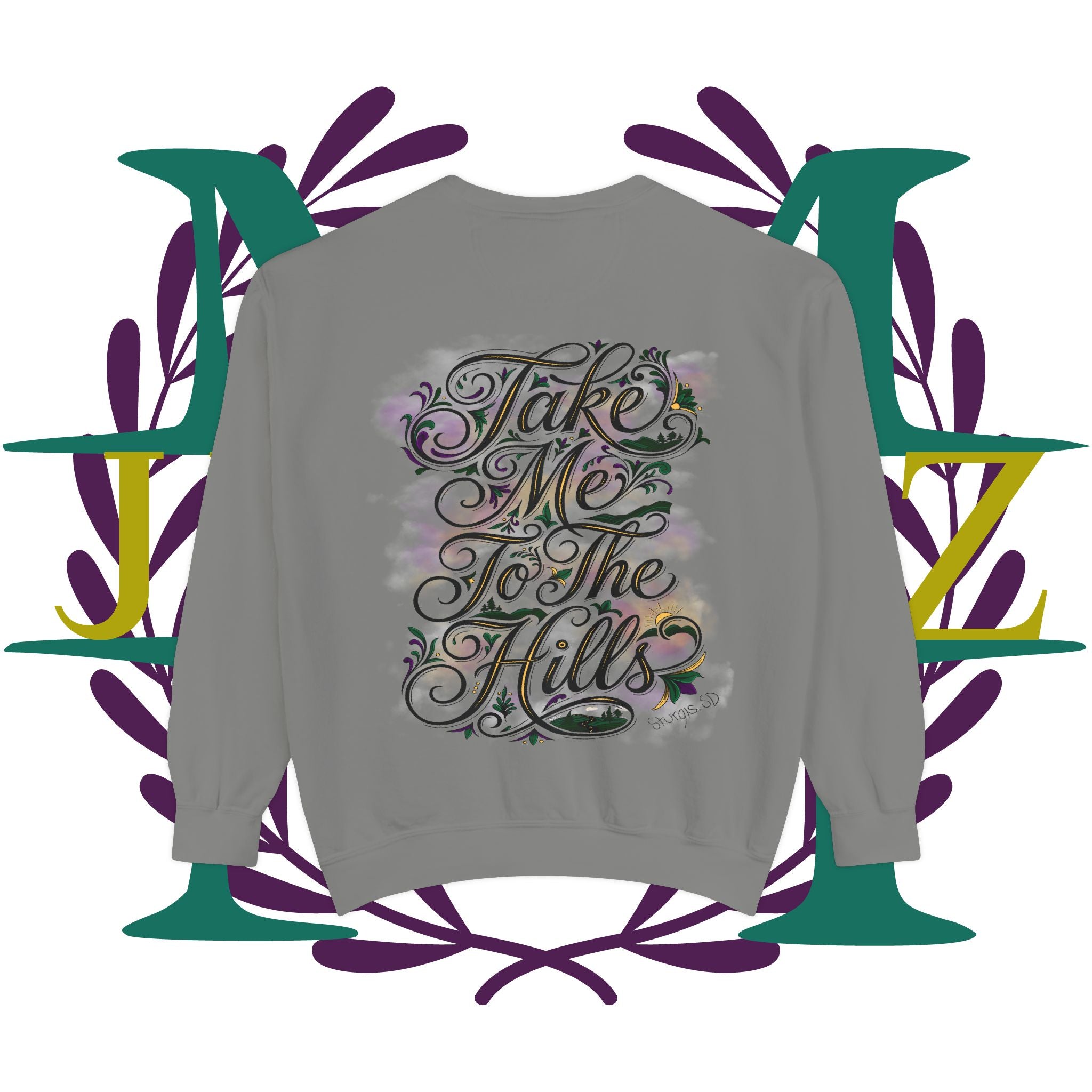 JVMEZ Collective | Sturgis Motorcycle Rally 2026 | "Take Me To The Hills" Crewneck Sweatshirt