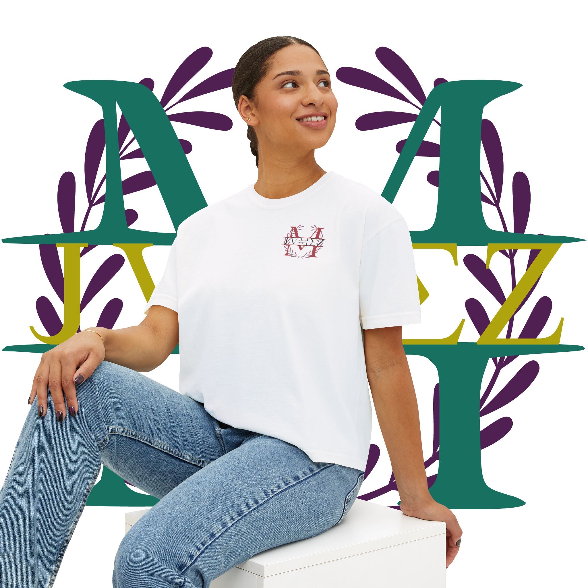JVMEZ Collective | Easily Distracted By Music | Women's Boxy Tee